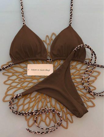 NEU: Bikini braun mit Leopardenmuster Grösse S