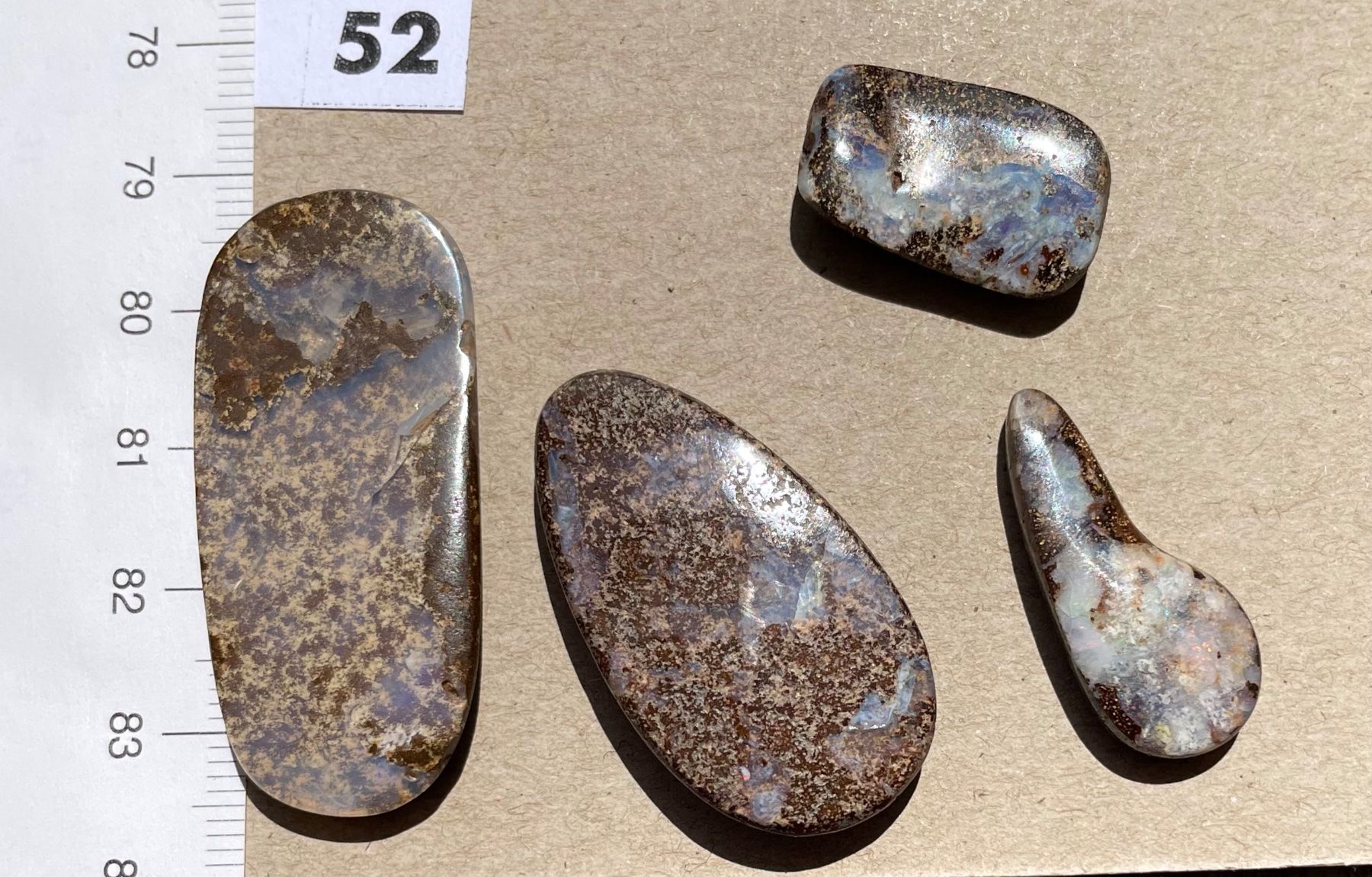 Fossilien: 4 Cabochon Opal echt  neu gross       TOP Geschenk Idee – Neu und originalverpackt aus Leuggern von gemshow 4