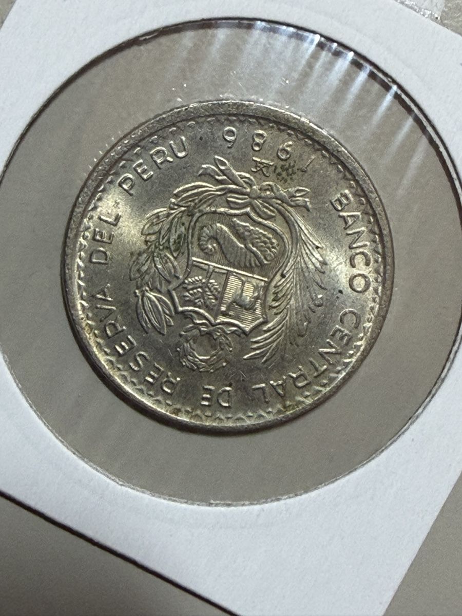 Tutti le monete: Pérou - 5 intis - 1986  – Usato da Payerne venduto da Mike1682 1