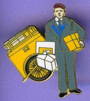 DB  Pöstler mit Schubwagen