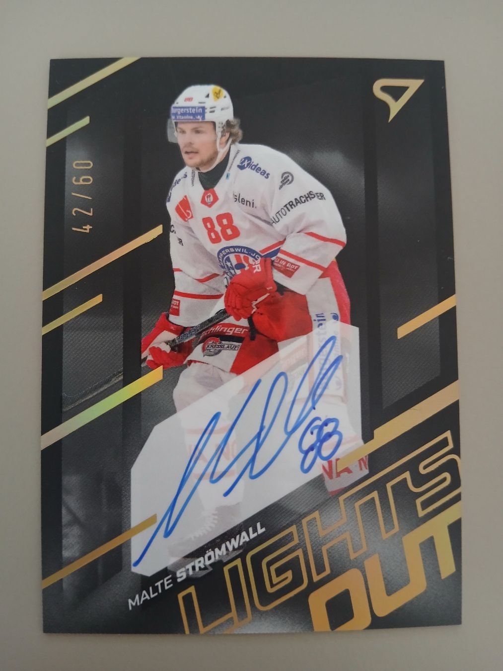 Sportzoo Sammelbilder & Trading cards: Eishockeykarte Malte Strömwall 42/60 Autogramm  – Neu (gemäss Beschreibung) aus Düdingen von oliheimo92