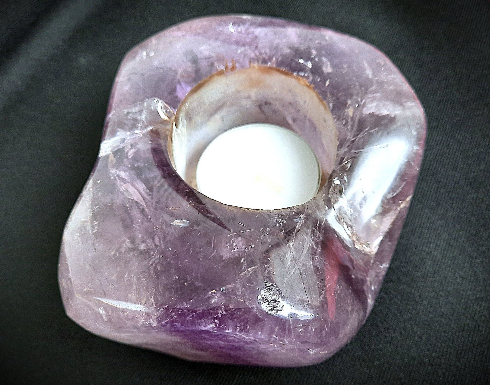 Pietre preziose: Amethyst, geschliffen Kerzenhalter – Usato da Beinwil am See venduto da Restwert_Beinwil 3