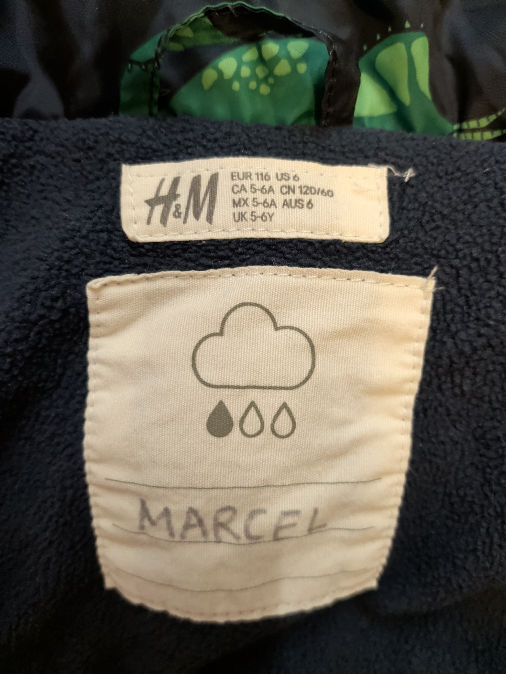 H&M Giacche & Cappotti: H&M Dinosaur Down Jacket Boys Size 116 – Usato da Dübendorf venduto da dan_7qbr 2