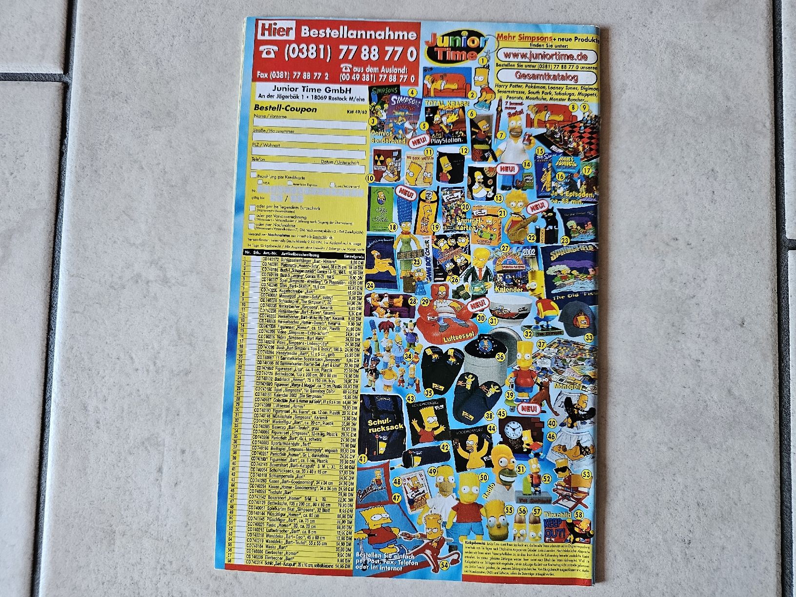 BD: Simpsons Comic  -  Heft #62 – D'occasion à Schneisingen par backstore24 1