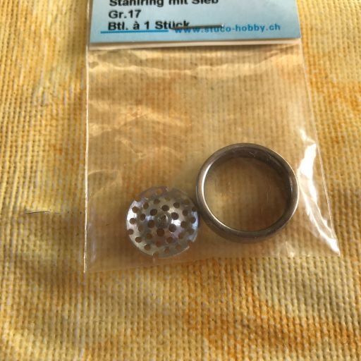 Kit bricolage: STAHLRING MIT SIEB GR.17 – Nuovo e nell'imballaggio originale da Ostermundigen venduto da wini63 2