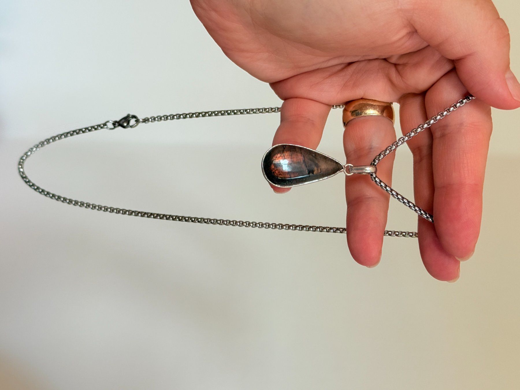 Catenine: Labradorite necklace – Nuovo e nell'imballaggio originale da Genève venduto da AGBERG 6