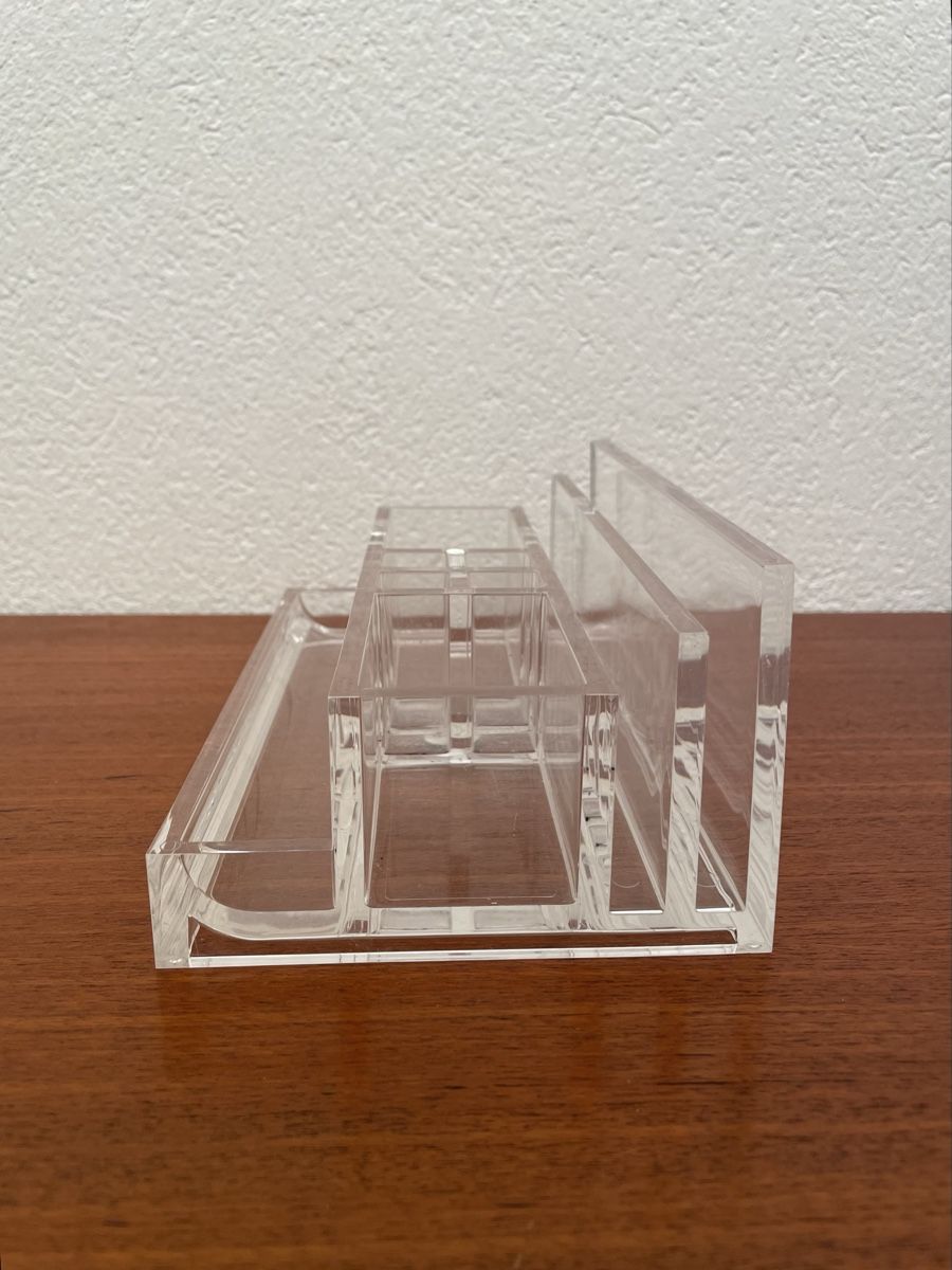 Guzzini Sonstiges Schreiben & Zeichnen: 80s Acrylglas Organizer Guzzini Stiftehalter Briefhalter – Gebraucht aus Zürich von Vintagewiesel 3