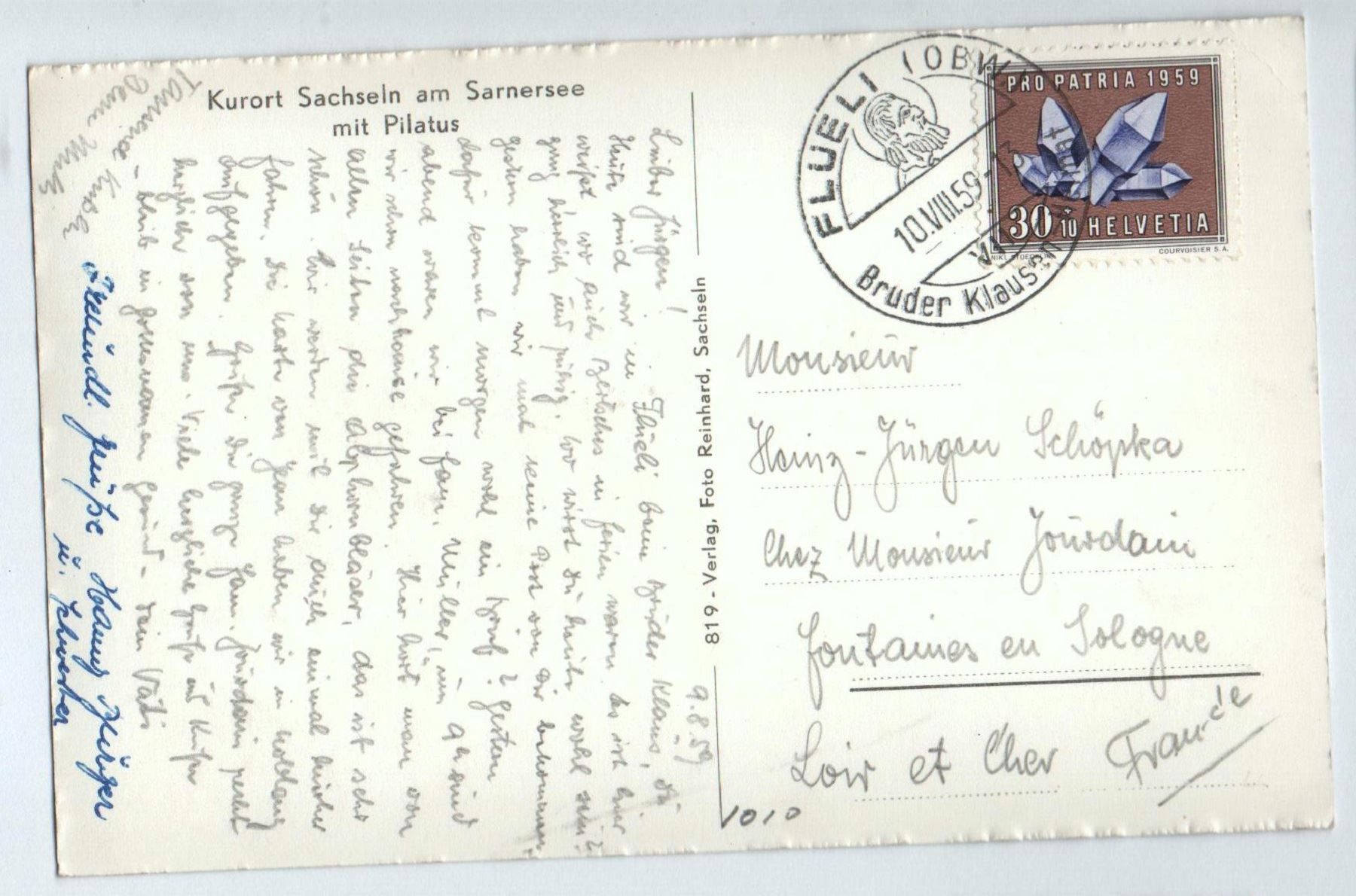 Cartoline postali: SACHSELN am Sarnersee mit Pilatus – Usato da Jona venduto da philajona 1