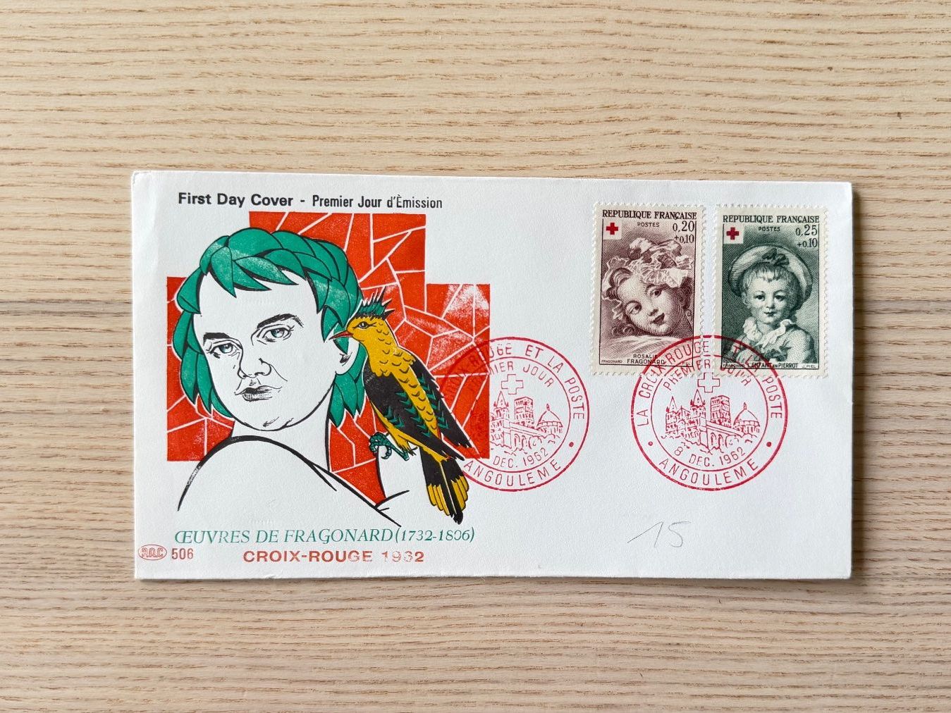 Tutti i francobolli: FDC Frankreich 8. Dezember 1962 – Usato da Abtwil SG venduto da Frapi