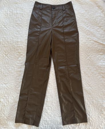 Zara Kunstleder Hose, Gr. 36/S, Braun, Top Zustand!