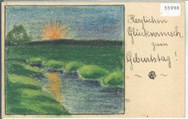 Herzlichen Glückwunsch zum Geburtstag - Handgemalt