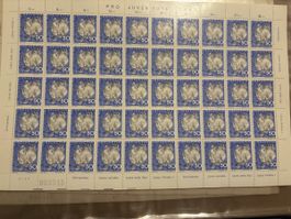 Briefmarken Schneehase 50 Rappen, komplett, Jahrgang 1965