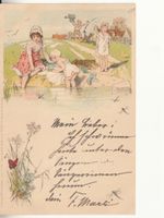 Künstlerkarte Kinder 1902