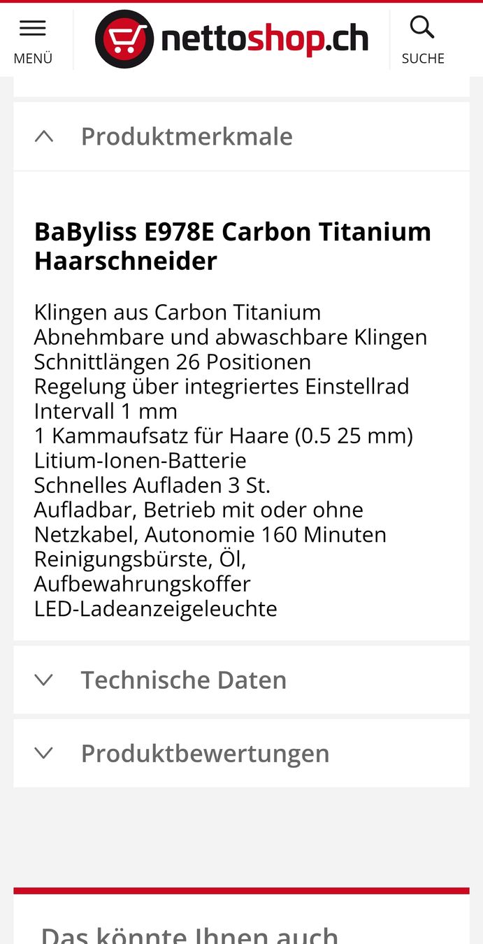 BaByliss Taglio: Babyliss Men Haarschneider – Usato da Lengwil venduto da Kati431 4