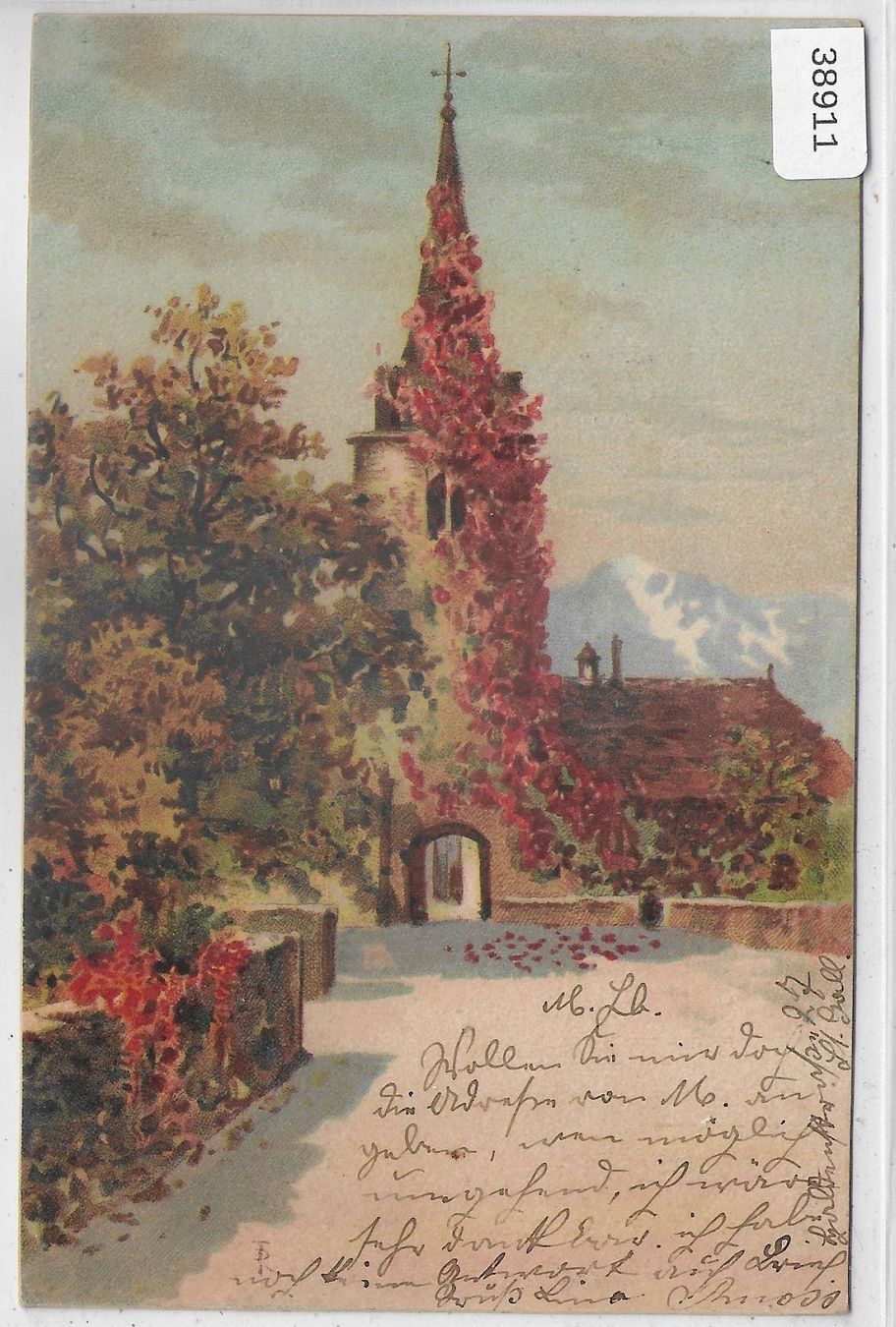 Cartoline postali: Landkirche - Litho – Usato da Ettingen venduto da Kartenplanet