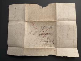 Faltbrief  Jg.1828 roter Handstempel Nürnberg nach Nürnberg