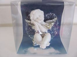 2xDeko Engel Figur weiss mit silbernen Flügeln neuwertig
