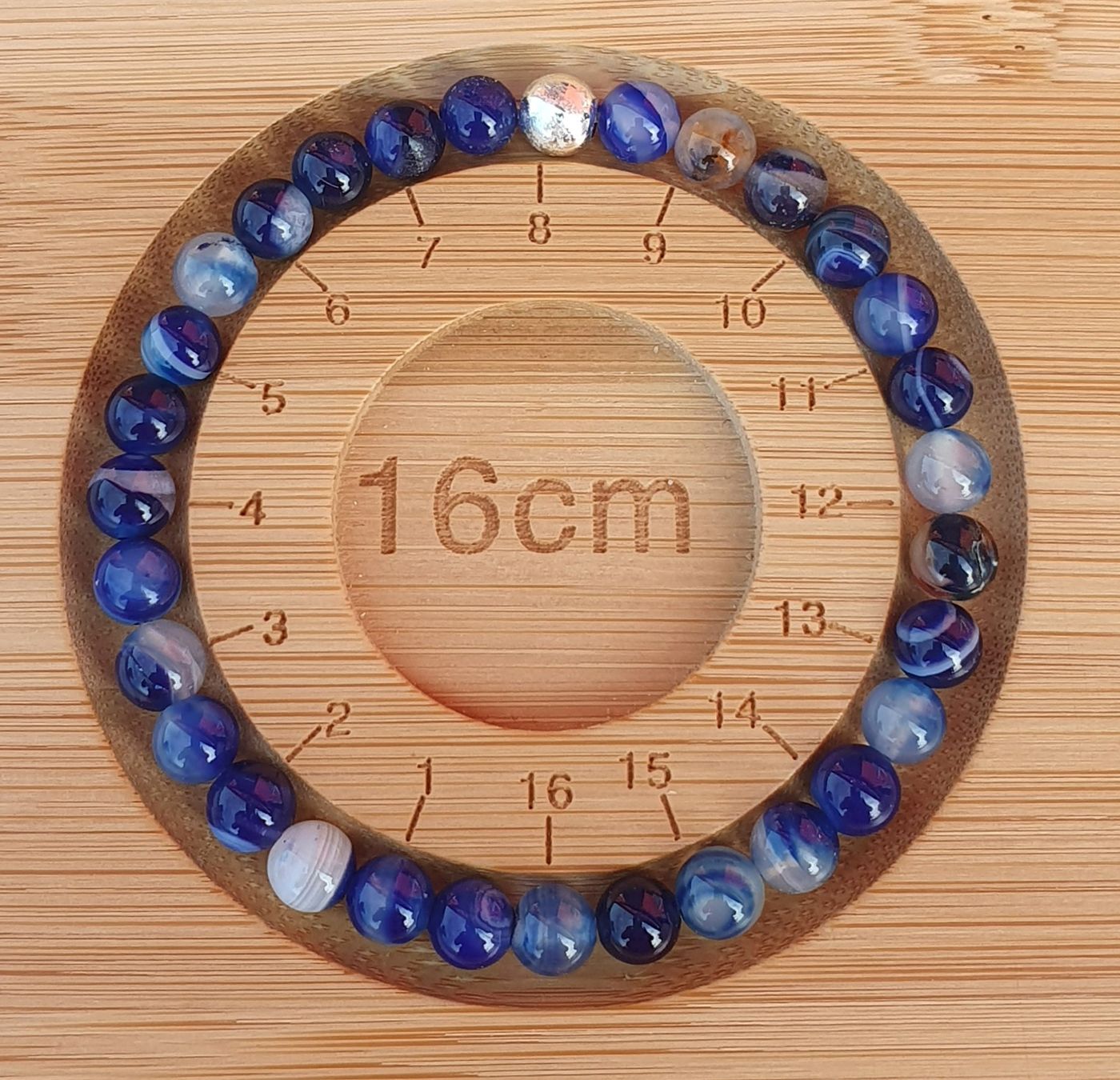 Bracciali & Braccialetti: Blauer Achat 6mm Perlen- Elast - Armband – Nuovo (secondo la descrizione) da Hombrechtikon venduto da mincky 1