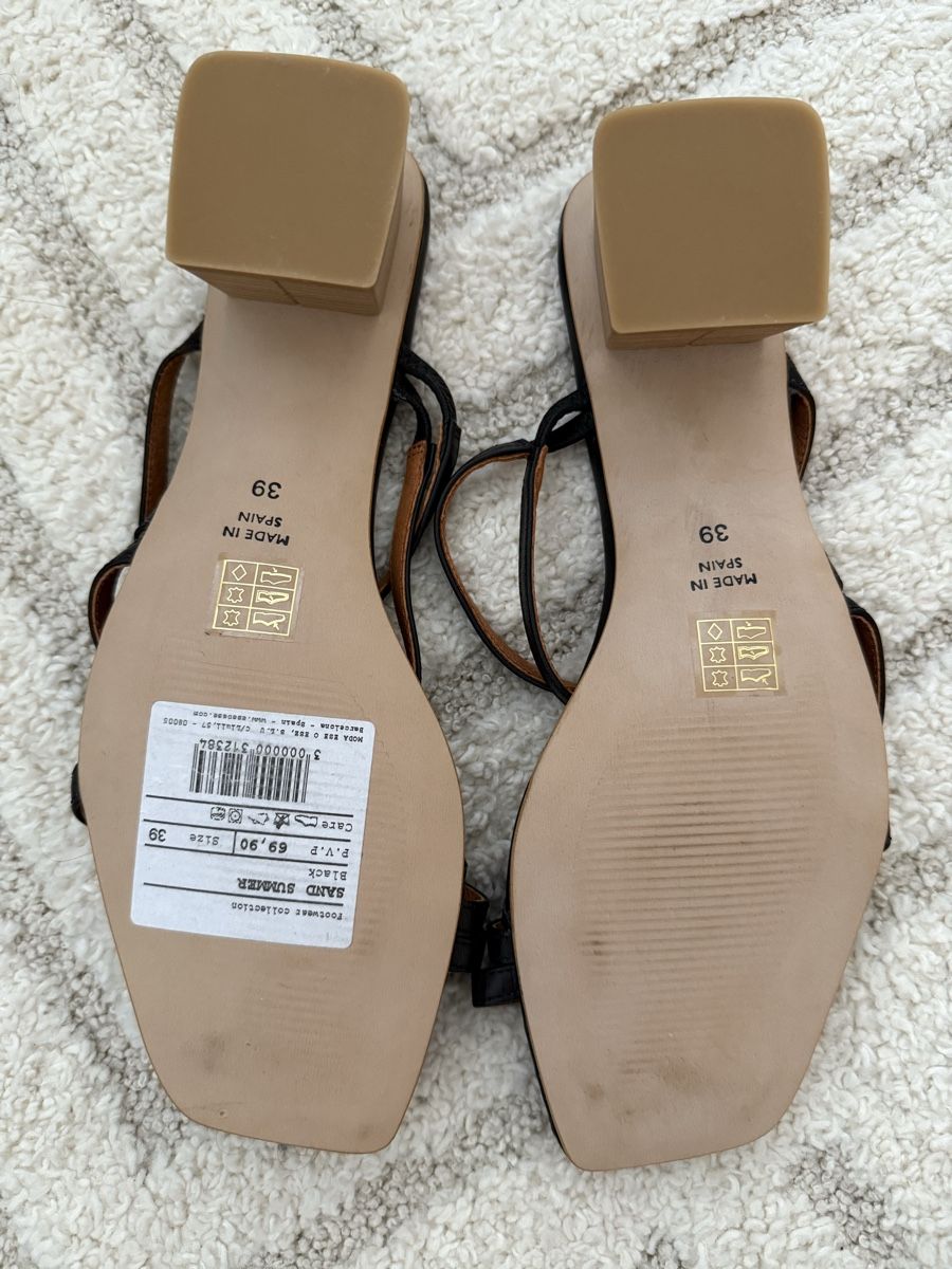 Scarpe da donna: Leather Summer Sandals, Schwarz, Gr. 39, NEU – Nuovo (secondo la descrizione) da Kilchberg ZH venduto da Ignlan 3