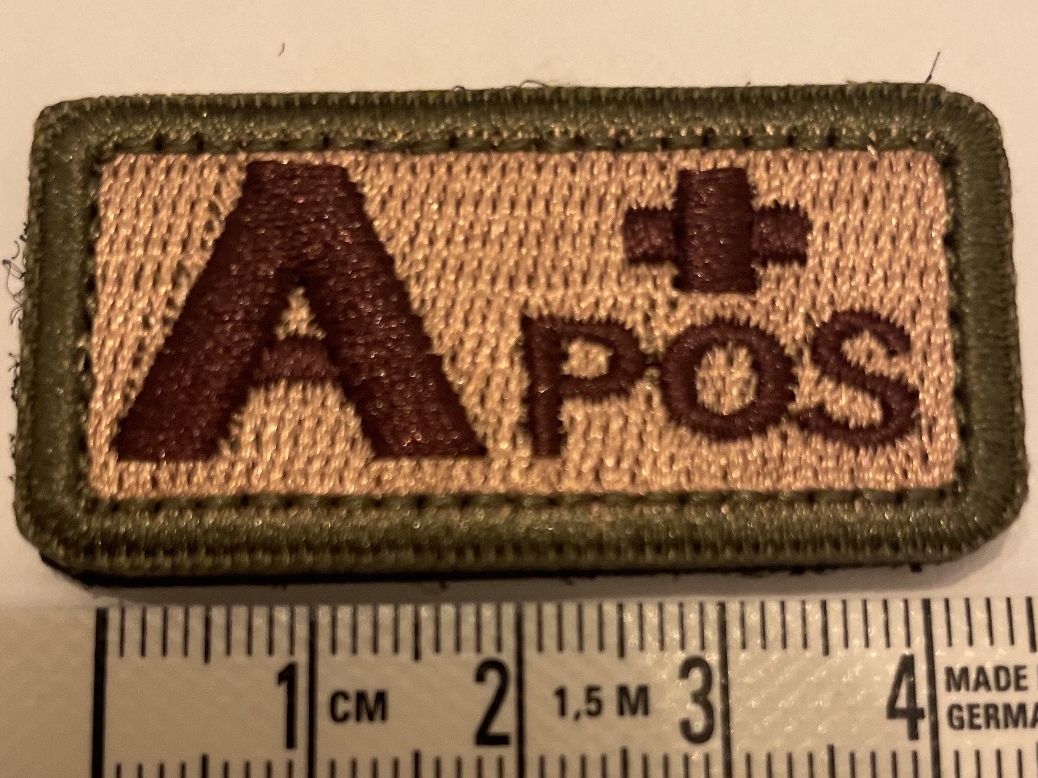 Patches: patch medic groupe sanguin brodé – Neu und originalverpackt aus Grandson von RioDeltaLima