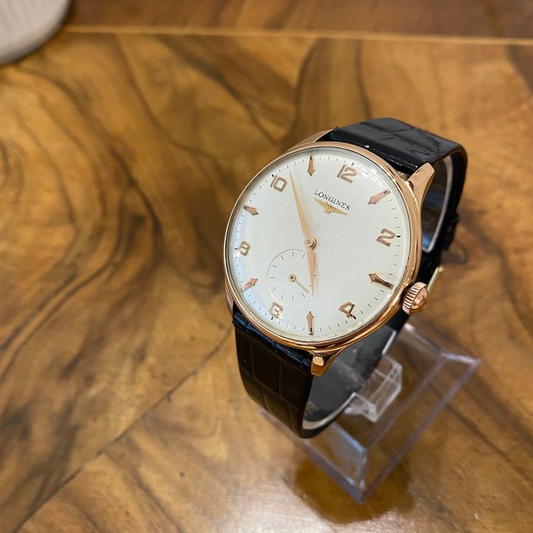 Herrenuhr Longines aus 18K Rosegold 39mm gebraucht Kaufen auf