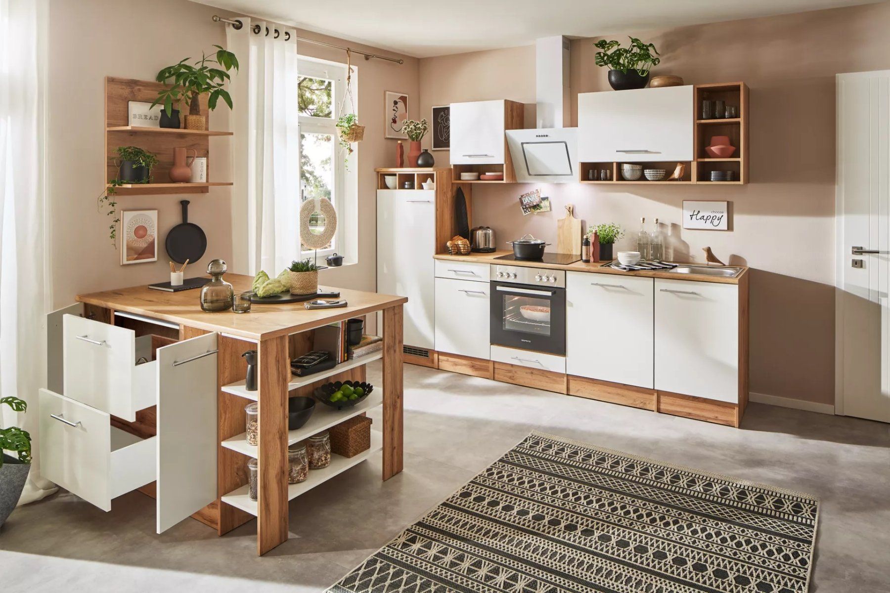 Cucine complete: 919 - Inselküche Einbauküche Eiche Weiss Hilde 280cm – Nuovo e nell'imballaggio originale da Wallenwil venduto da toesstalvertrieb 7