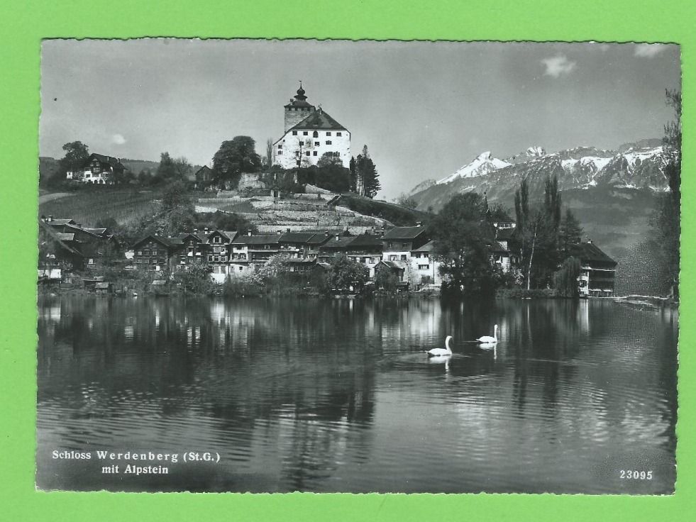 Cartoline postali: Schloss Werdenberg mit Alpstein – Usato da Zürich venduto da t24_de