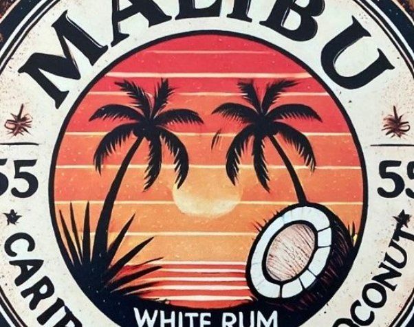 Malibu Bevande alcoliche: Malibu / Schönes Blechschild / neu – Nuovo e nell'imballaggio originale da Bremgarten AG venduto da Eurotiz