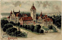 Zürich Landvogtmuseum3d Prägekarte 1905