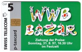 5 CHF WWB Bazar - seltene Chip Sponsoren Taxcard