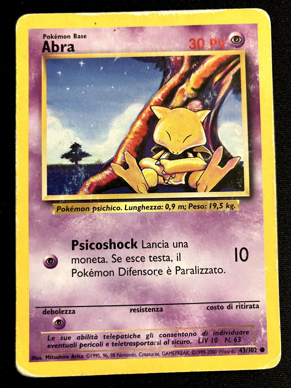 Pokémon Carte collezionabili: Pokemon Abra - Base set 43/102 - Italiano – Usato da Bern venduto da Big_GS