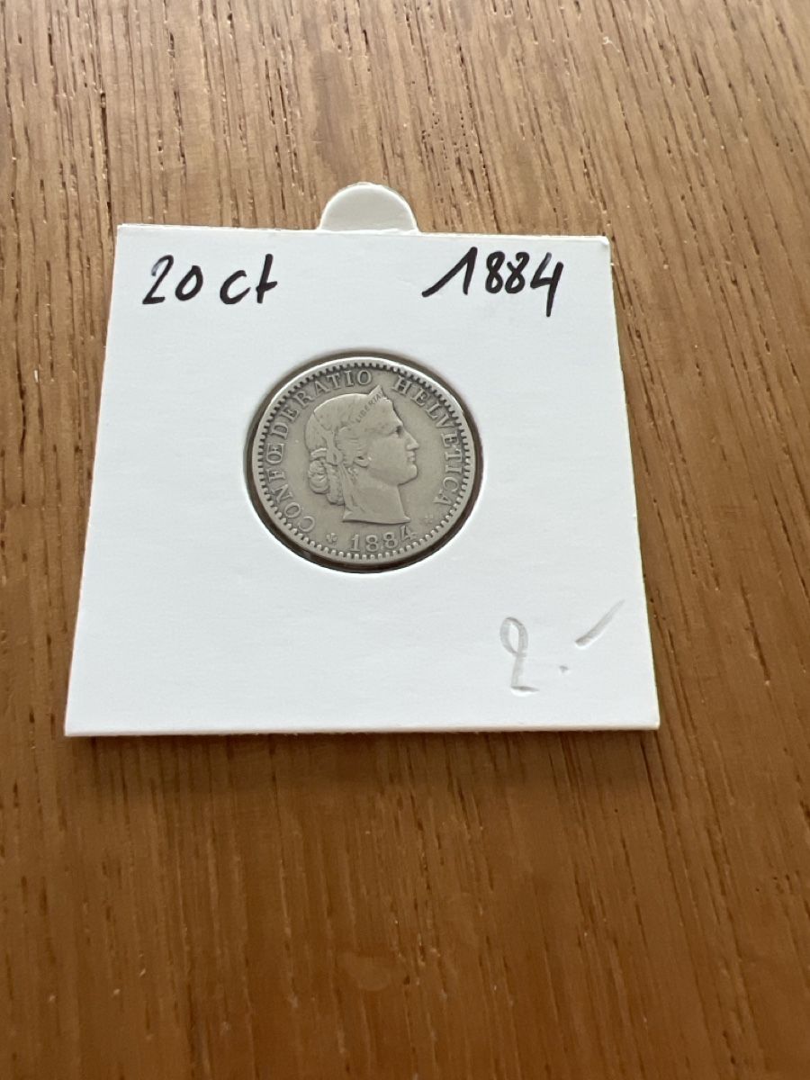 Tutti le monete: 20 centimes / 1884 – Usato da Neuchâtel venduto da Rafaboum