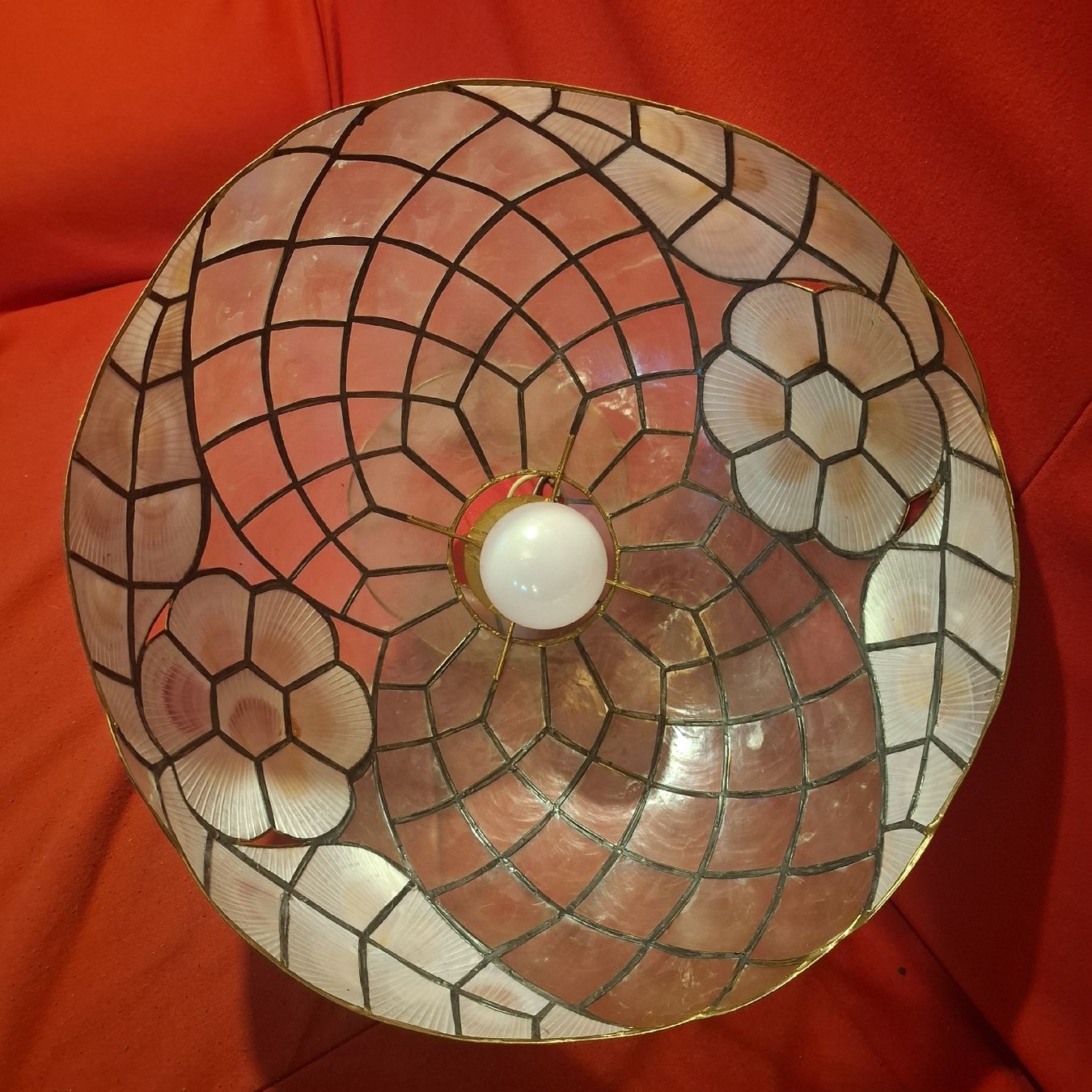Lampadari & plafoniere: Vintage "Capiz Shell" Deckenlampe – Usato da Nürensdorf venduto da DANG3REUX 4