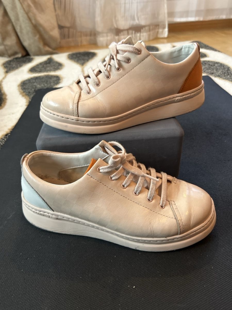 Camper Scarpe da donna: Camper Twin Leather Sneakers - Size 40 - Great Value! – Usato da Basel venduto da kst_27ts