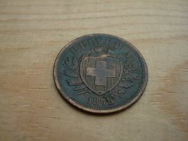 (D1) Départ 1 CHF 2 Rappen 1875