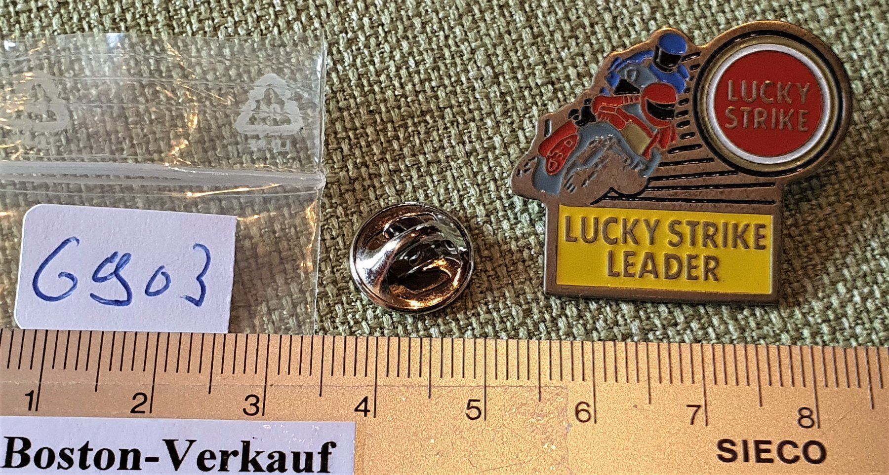 Spille & Fermagli: G903 - Alter Pin Motorrad Lucky Strike – Usato da Reinach BL venduto da Boston-Verkauf 1