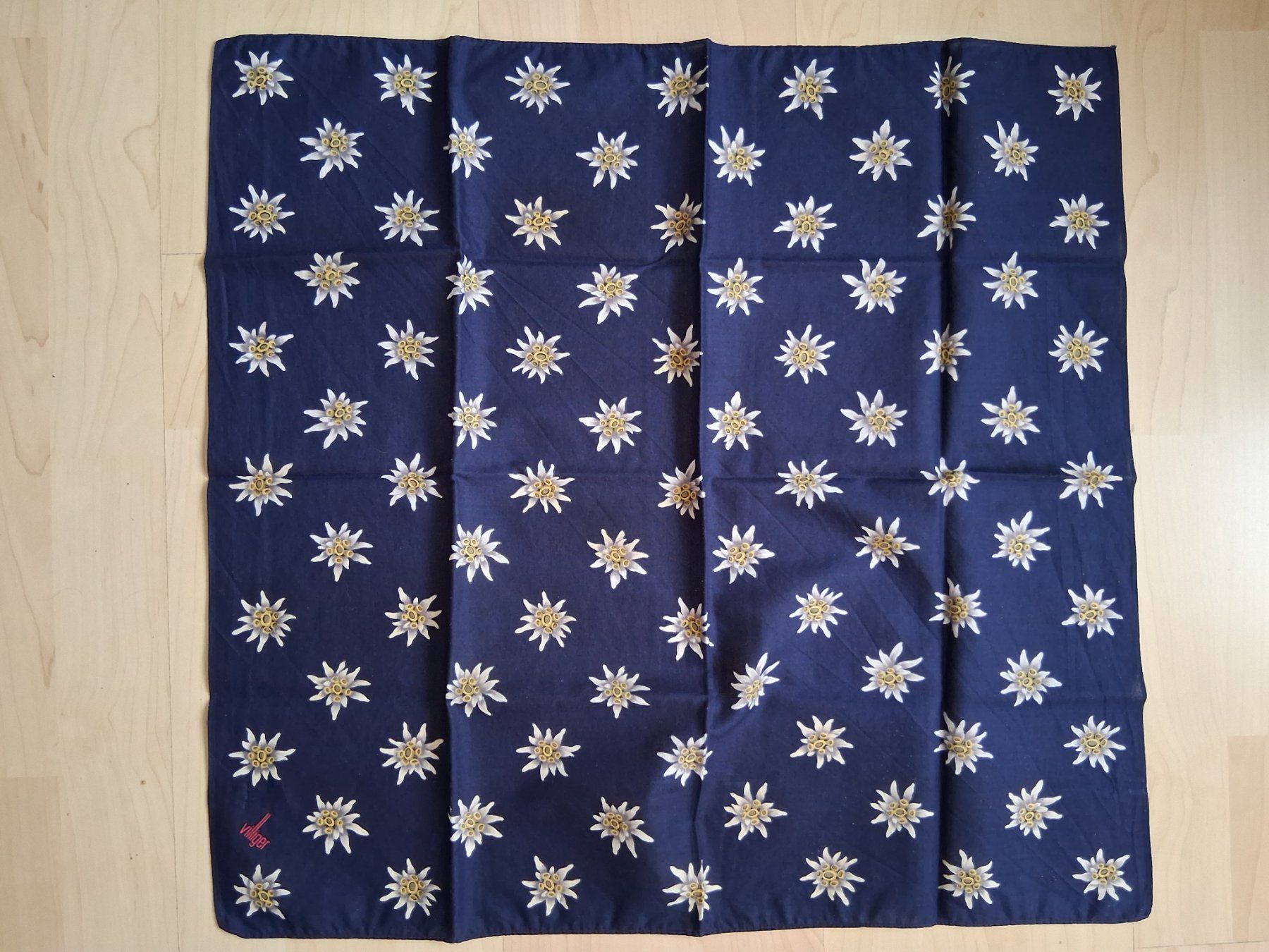 Tessuti: Edelweiss Tuch blau – Nuovo e nell'imballaggio originale da Bonaduz venduto da Motz 2