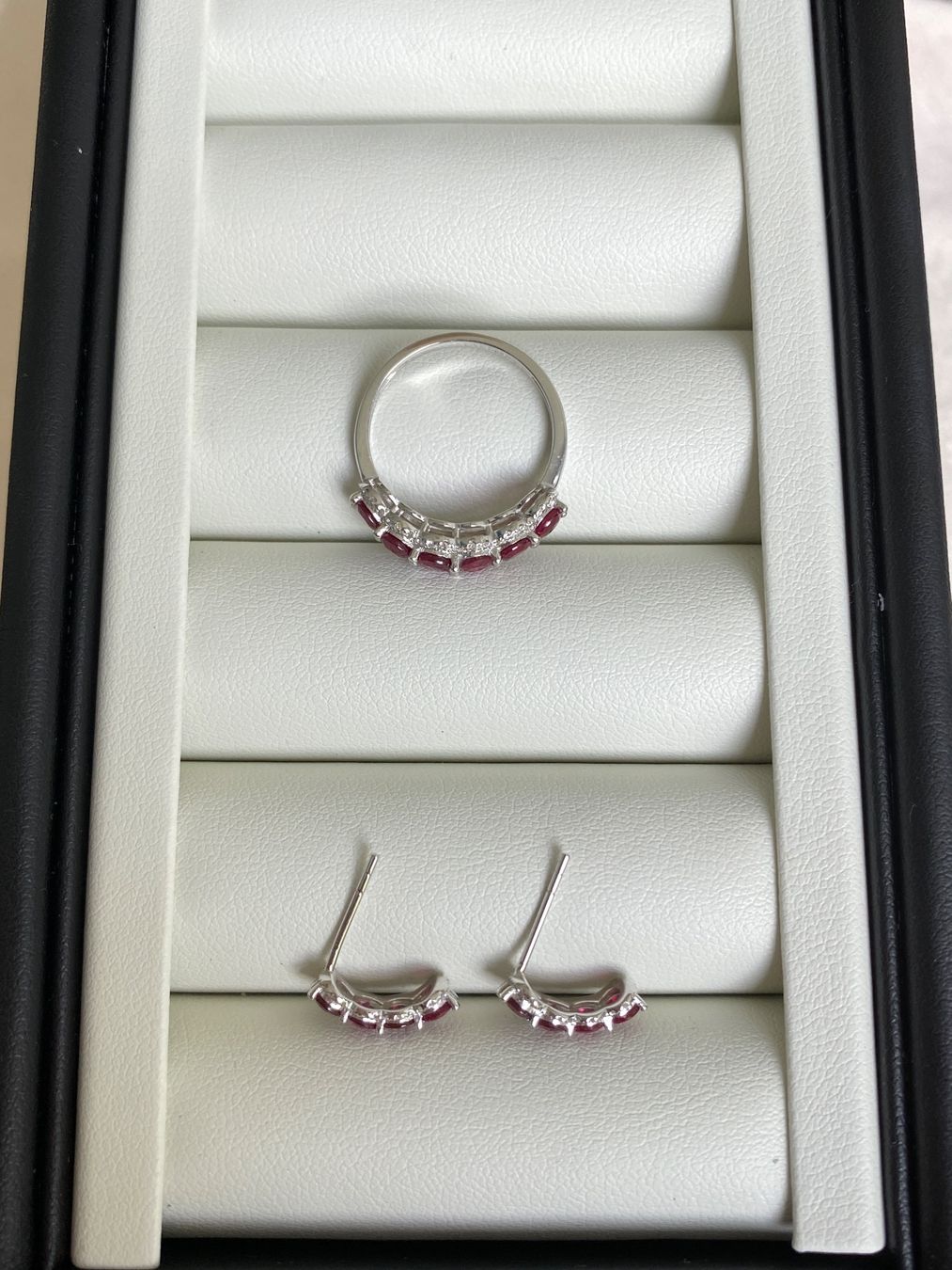 Ringe: Rubin Ring mit Ohrstecker Diamanten/Gold – Neu und originalverpackt aus Sarnen von Yingsperlen1 3