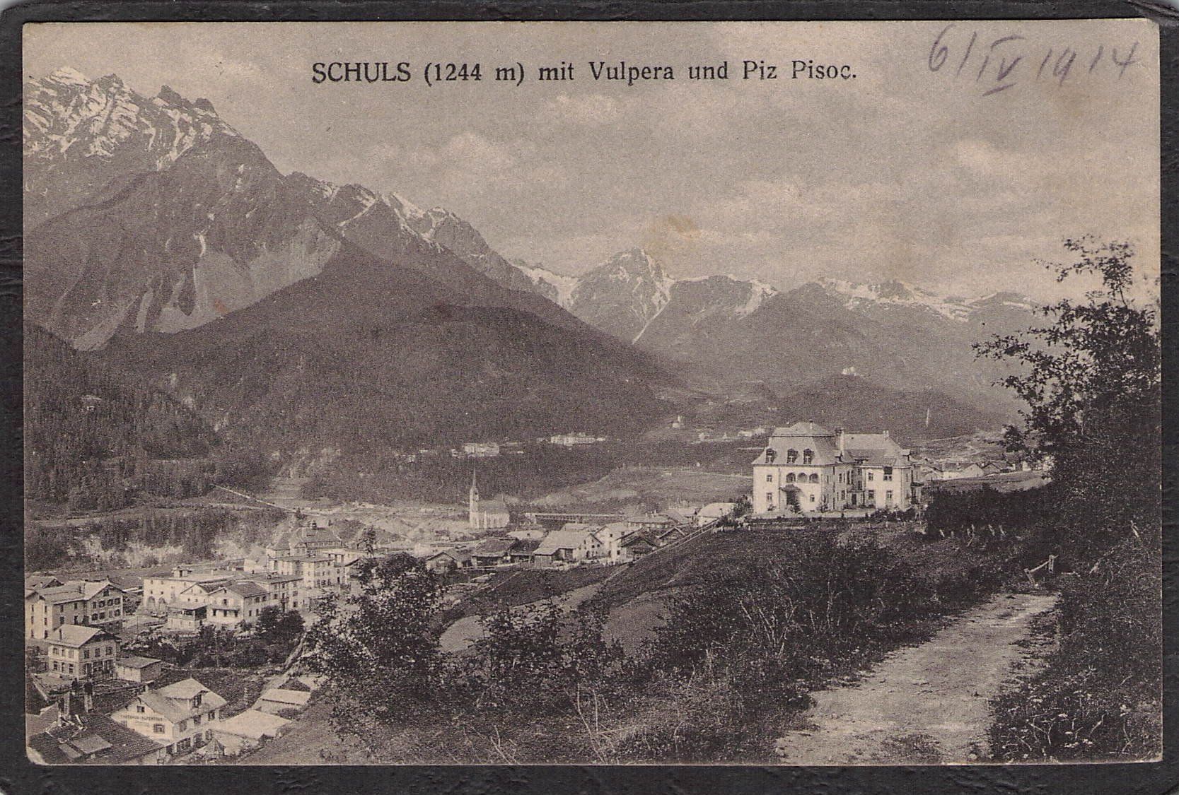 Ansichtskarten: #Schuls mit Vulpera GR , gel. 1914 – Gebraucht aus Reichenburg von Pipo-67