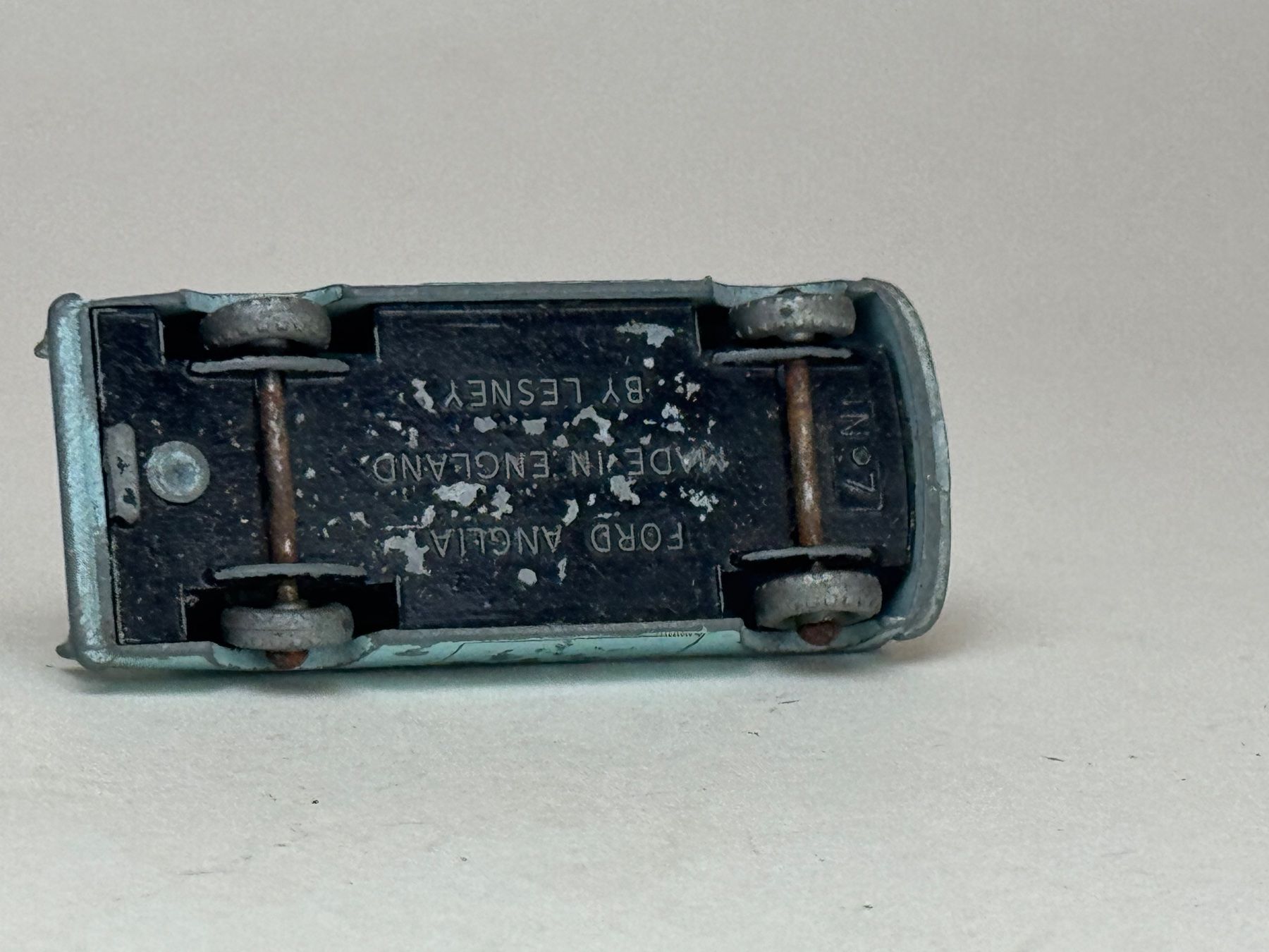 Lesney Modellini d'auto: GB-Lesney Ford Angila hellblau No7 – Usato da Elm venduto da Wikmtz 2