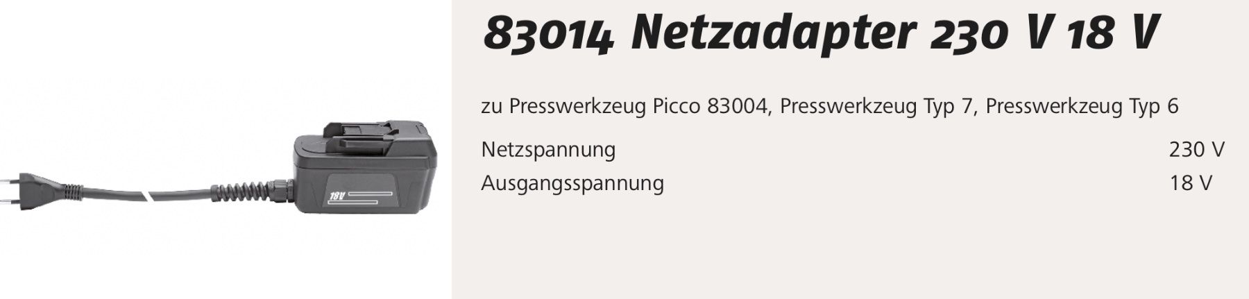 Tutti gli attrezzi: Netzadapter (Pressmaschinen) – Nuovo e nell'imballaggio originale da Niedergösgen venduto da elromano74 1