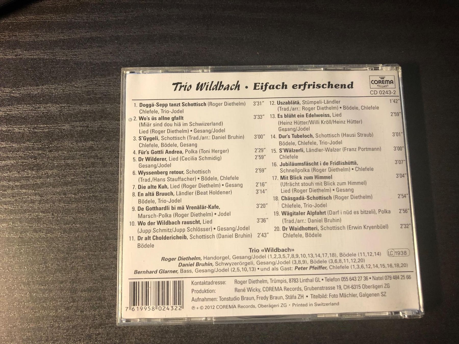 CD: Trio Wildbach - Einfach erfrischend – Usato da Schübelbach venduto da Dolly990_2 2