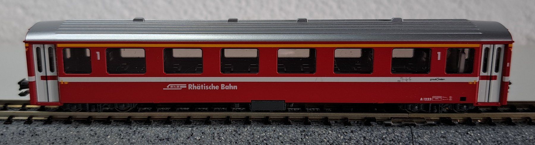 RhB Personenwagen EWI A 1223 1. Klasse Kato ohne OVP Spur N (Gebraucht ...