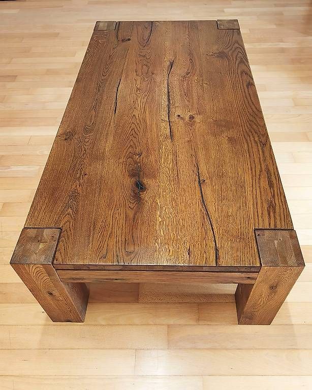 Conforama Tische: Couchtisch Massiv Holz Eiche Conforama TRAVERS – Gebraucht aus Weisslingen von MontanaZH