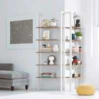 5-stufiges Leiterregal, Bücherregal mit Metallrahmen