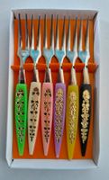 Little Fork, 6 Stück - Dessert Gabel Set 60er Jahre