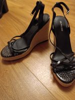 Keilsandalen / Pumps Even & Odd, Grösse 40, schwarz