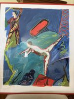 Originale Malerei von Nessim, 1989, zeitgenössische Kunst