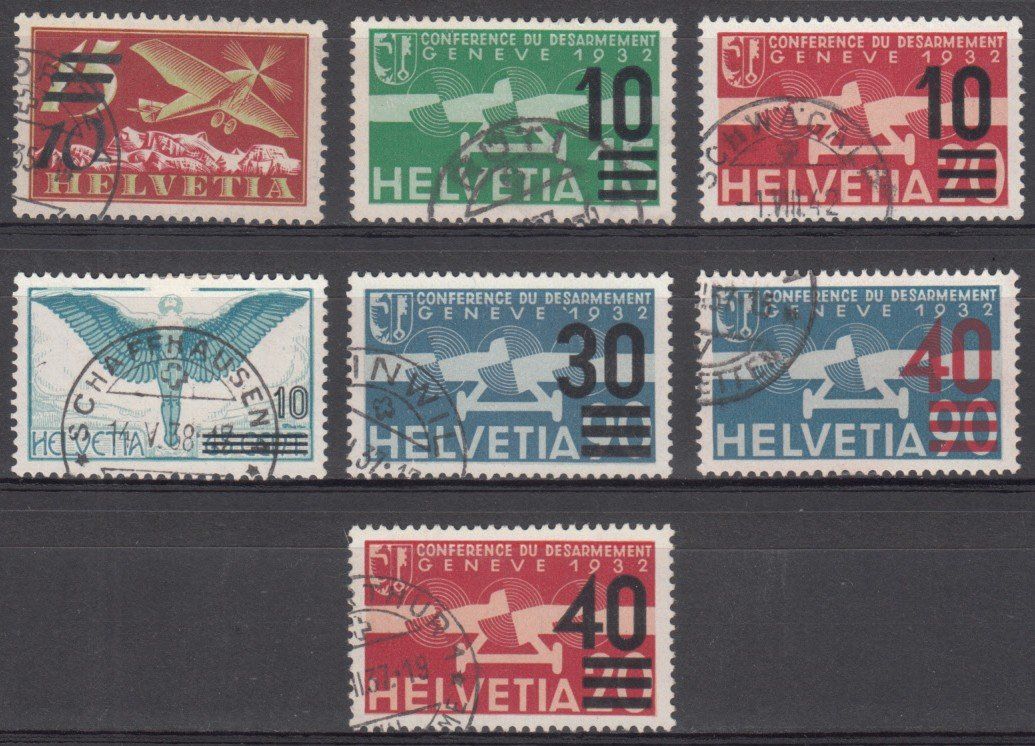 Alle Briefmarken: SBK F19 - F25 gestempelt – Gebraucht aus Bürglen TG von StampGraf