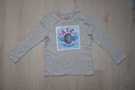 Langarmshirt Motorrad Gr.110/116 Wendepailletten PalominoC&A